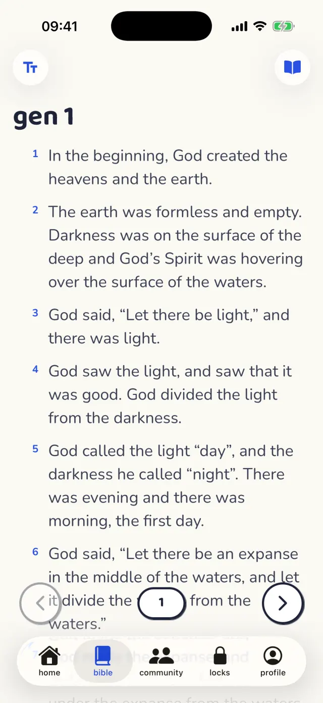 The Bible reader open to a chapter with highlights