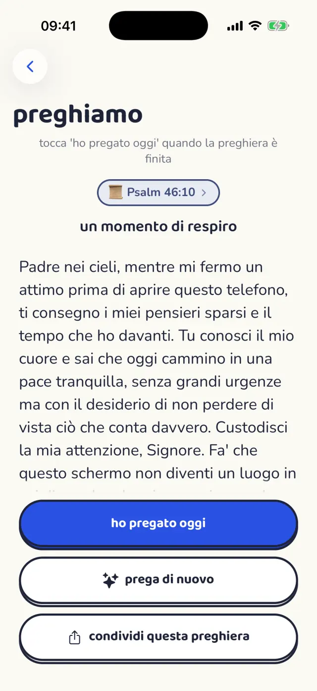 Una preghiera guidata con il riferimento biblico sotto